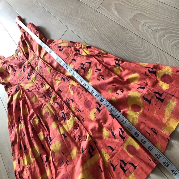 Emily and Fin Sweetheart Neckline Flare Dress in Orange Size S - Picture 12 of 12